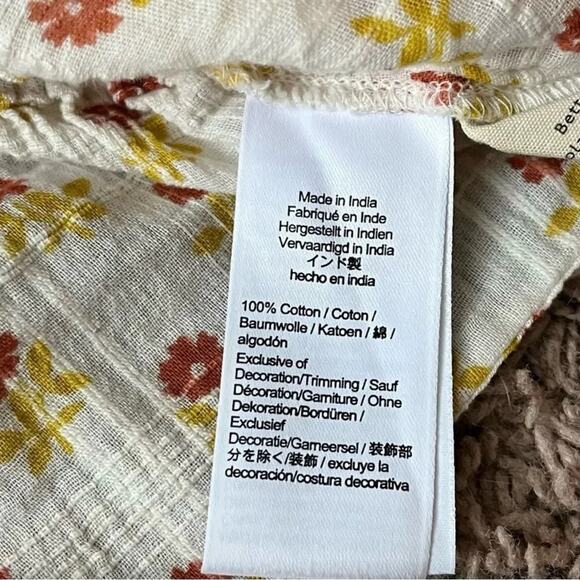 MADEWELL Sophia Wild Calendula Block Print Short Sleeve Top, Size XXL - Picture 13 of 14